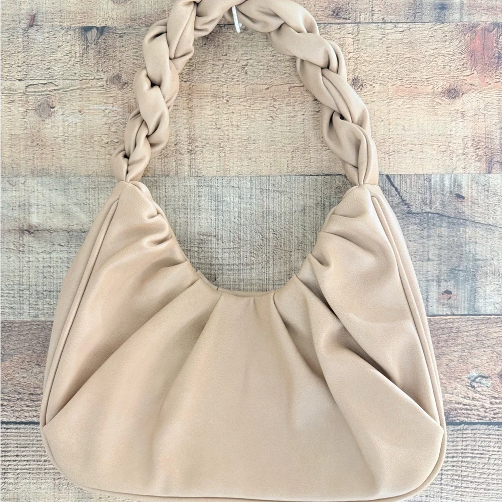 NWOT FAWN Limited Edition Fern Tan Braided Handle Women's Bag